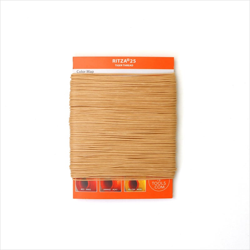 Ritza 25 Tiger Thread Beige 1.0mm RITZA 25 Tiger Thread for Leather Craft | Waxed Polyester Saddlers Thread - Image 4